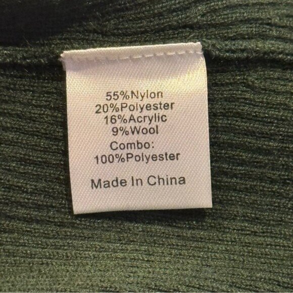 Tuckernuck Betsy Mixed Media Sparkle Blouse Deep Green Knit Top Women’s Size L - Picture 4 of 5